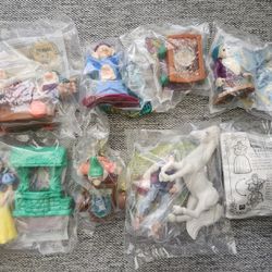 Vintage 1992 McDonalds Disney Snow White Happy Meal Toy Complete set of 8