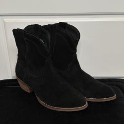Dingo, Tumbleweed, Women’s, Suede Ankle Boots, Round Toe, Black, Size 11