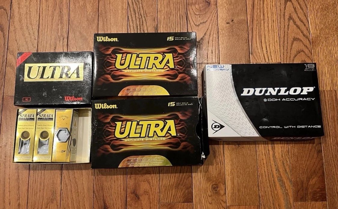 Golf Ball Lot New Wilson Ultra Dunlop Strata Callaway