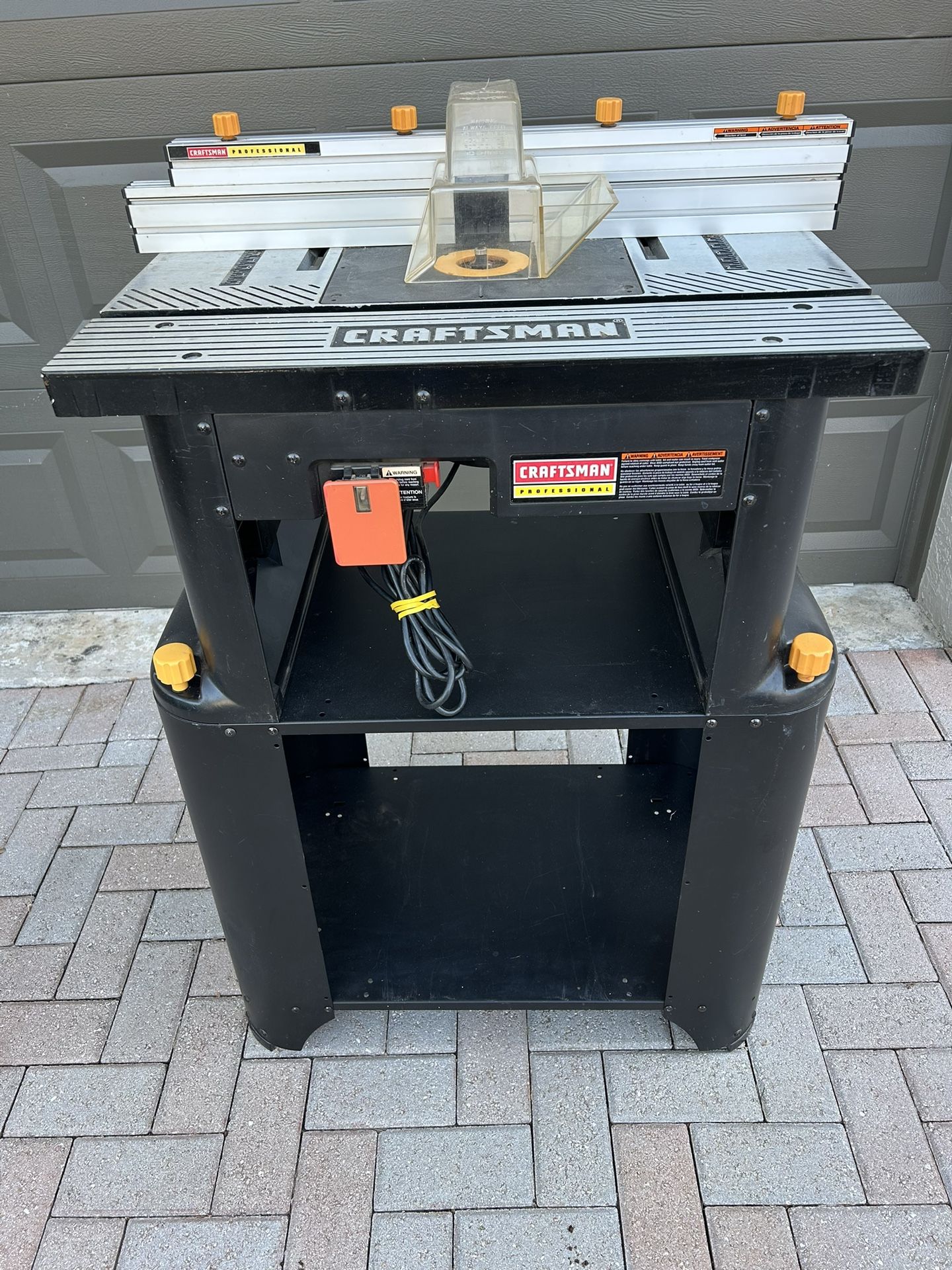 Craftsman #1835 1 3/4 hp Plunge Router with 2’ table stand and over 40 bits included!