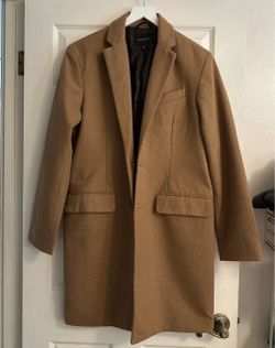 Banana Republic Men's Wool Top Coat Overcoat Camel Size Medium M
