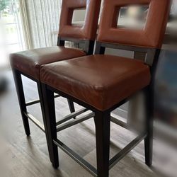 Leather bar Stools