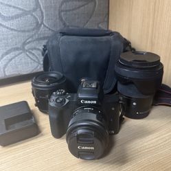 Canon EOS M50 Mark I| 24.1MP Mirrorless Camera W/ 15-45mm & 16mm Lens, ETC