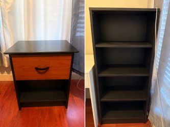 Night Stand and book shelves