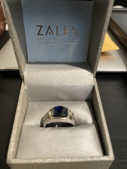 Real blue sapphire/diamond men’s ring
