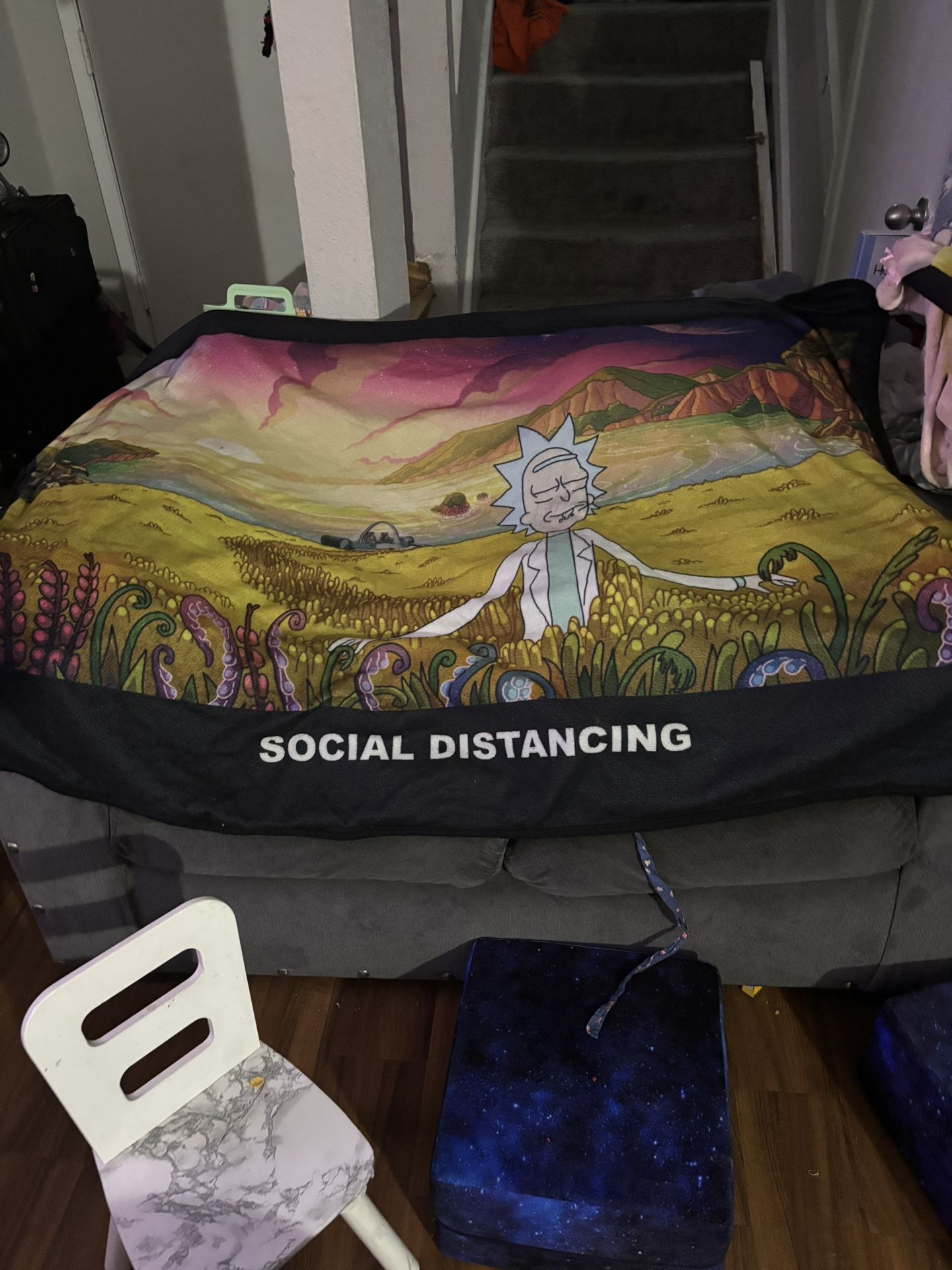 Rick And Morty Fleece Blanket