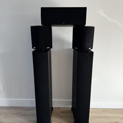 Polk Audio Tower Front, Center And Surround Speakers 