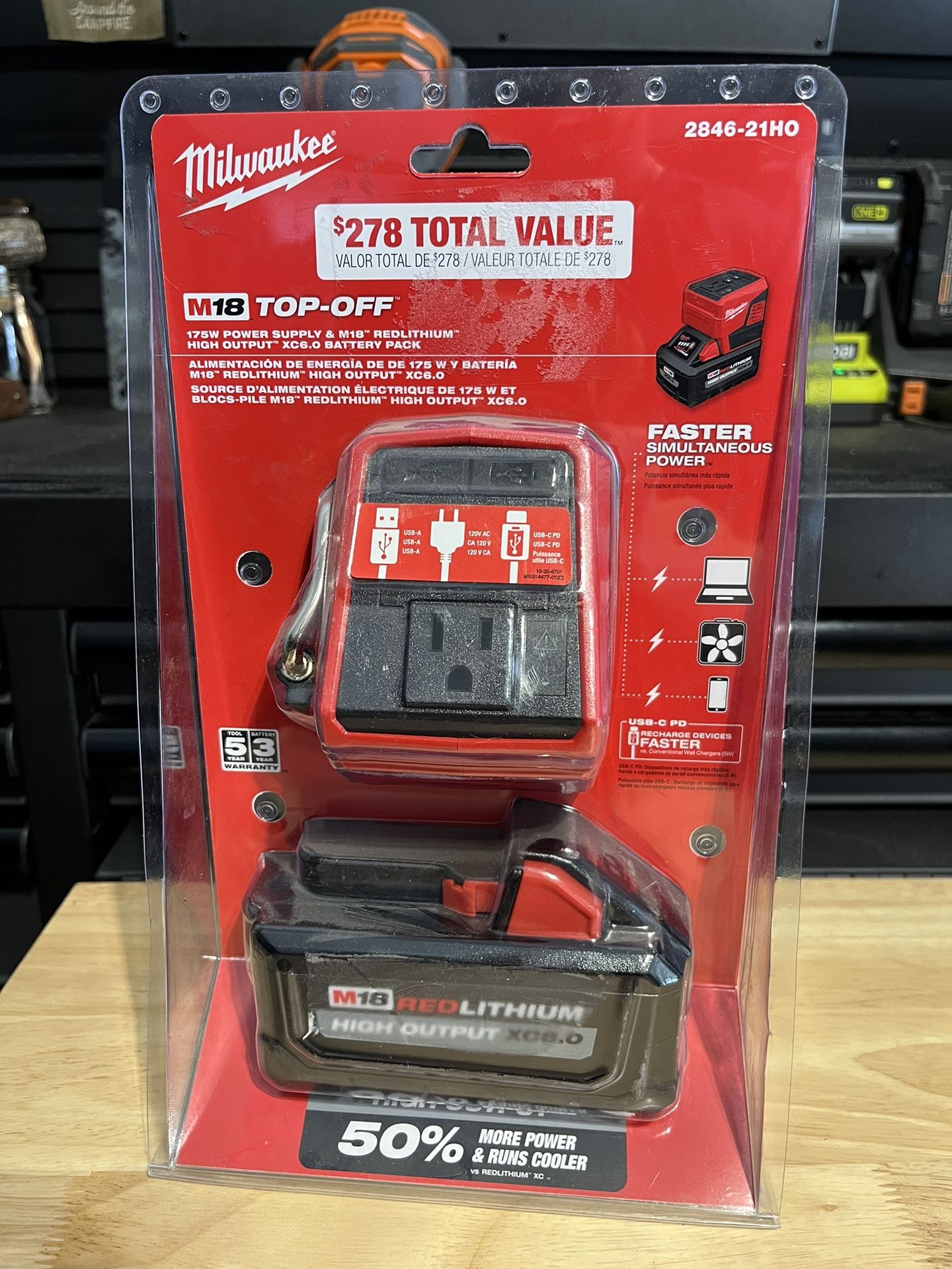 Milwaukee 6.0 Battery & Top Off Power Supply