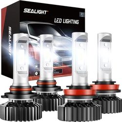 9005 / HB3 H11 / H8 / H9 LED Headlight Bulbs , LAWTOOLIGHT High Low Beam Headlight Combo , 80W 22000LM 300 % Brighter LED Headlight Conversion Kit