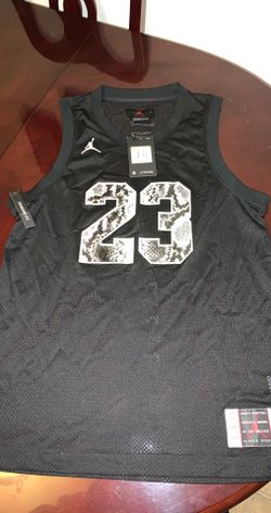 Nike Jumpman Air Jordan Retro 11 Snakeskin Black Jersey Size Small CI0304-010