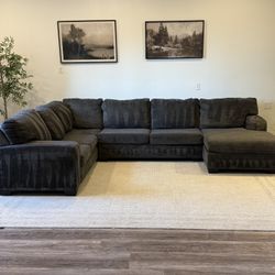 Ashley furniture charcoal gray sectional couch delivery available 