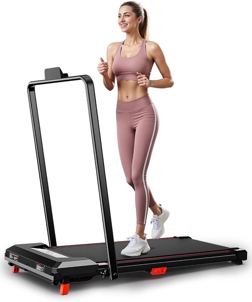 Walking Pad with Handle Bar, Foldable Under Desk Treadmill Walking Treadmills with Incline 2.5 HP Folding Treadmill with Remote Control