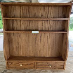 Solid Wood, 2-Drawer Wall Cabinet