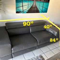 Leather Sofa Power Recliner - 2 Sofas