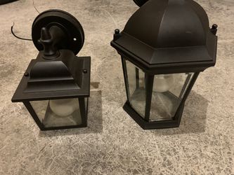 Outdoor sconces 1 small 2 large