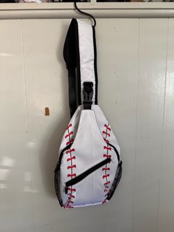 Baseball Print Sling Crossbody Bag