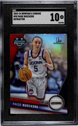 2023 Bowman Chrome U PAIGE BUECKERS refractor SGC 10 1st
