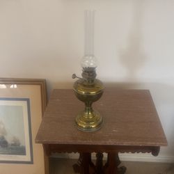 Authentic Antique Oil Lamp
