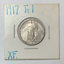 1917 Type 1 Standing Liberty Silver Quarter