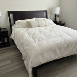  California King Size Bed Frame & End Tables