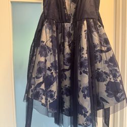 Girls Size 10 Navy Blue Dress 
