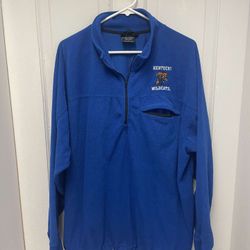 University Of Kentucky Blue Quarter Zip With Chest Pocket 