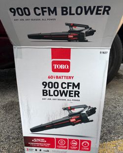 Toro 60v Leaf Blower ~ 900 CFM W/ Charger and 5 AMP Battery