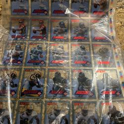 6 Uncut Sheets Of Cards - 3 X 92 Topps & 2 X 1989 Topps And Edge FX Card Sheet 