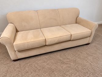 Beautiful Ivory Suede Couch