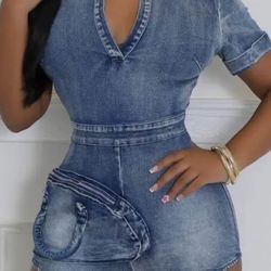 Denim Rompers And Apple Bottoms Short  Multicolor  Dresses- Bundle- 11 Items Total-Pickup Only