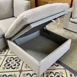 🏷WAREHOUSE CLEARANCE | BRAND NEW Cloud Washable Ottoman with Storage💥 