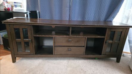 TV stand with media storage