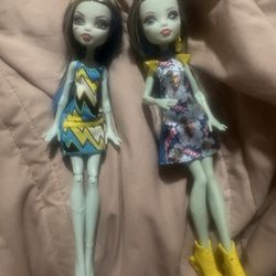 Two Frankie stein dolls