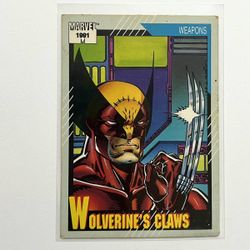 Wolverine Claws 1991 Superheroes Marvel Impel Card #138 LP