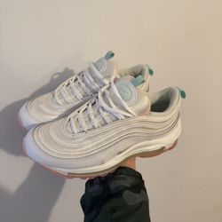 Nike Air Max 97 -  Size 6.5 Great condition White with mint & pink