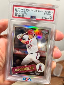 Mike Trout 2020 Ben Baller Chrome 1985 Topps PSA 10