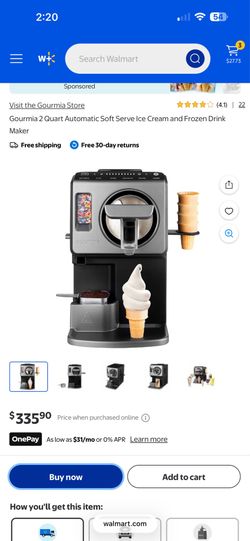 Gourmia ice cream/frozen drink maker