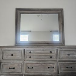 Solid Wood Dresser w/Mirror