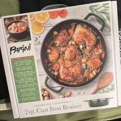 Parini 2qt Cast Iron Braiser