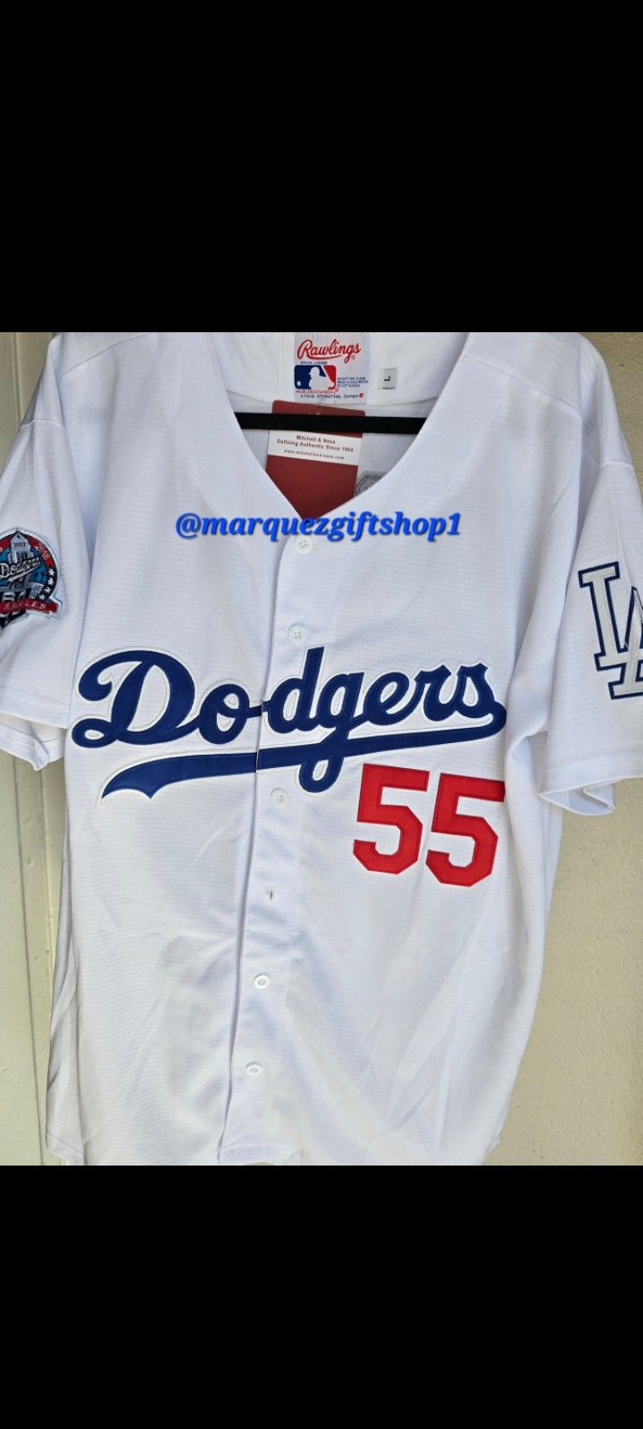 Men's Hershiser Dodgers Jerseys