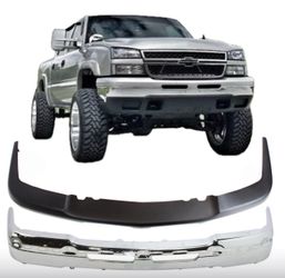 NEW Chevy Silverado Chrome Front Bumper and Upper Bumper fits 2003 through 2006