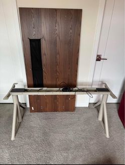 IKEA IDASEN Sit/Stand Desk with Wood Top and Metal Frame