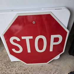 Vintage Metal Stop Sign