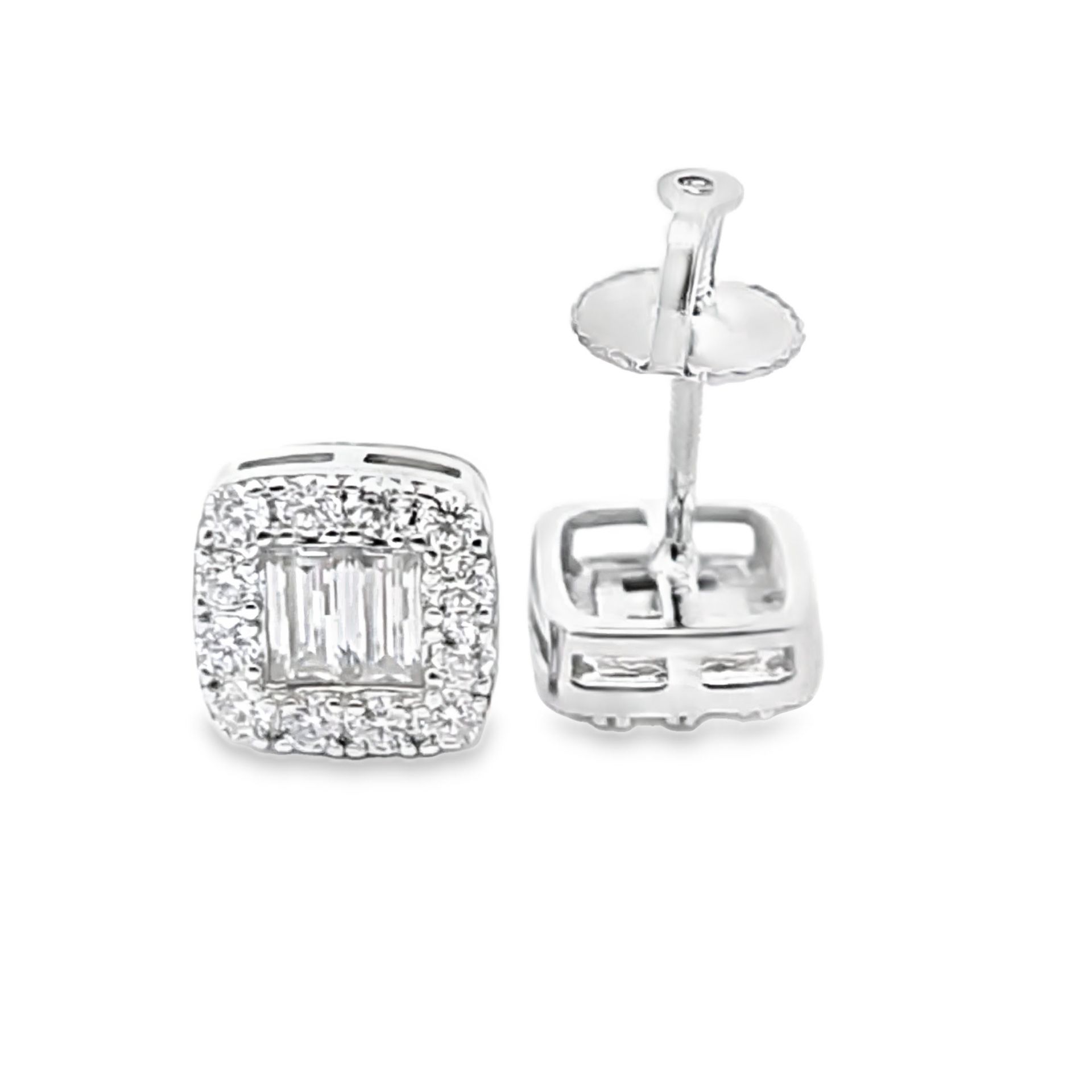 Sterling Silver VVS Moissanite 0.93 CTW Fancy Earring
