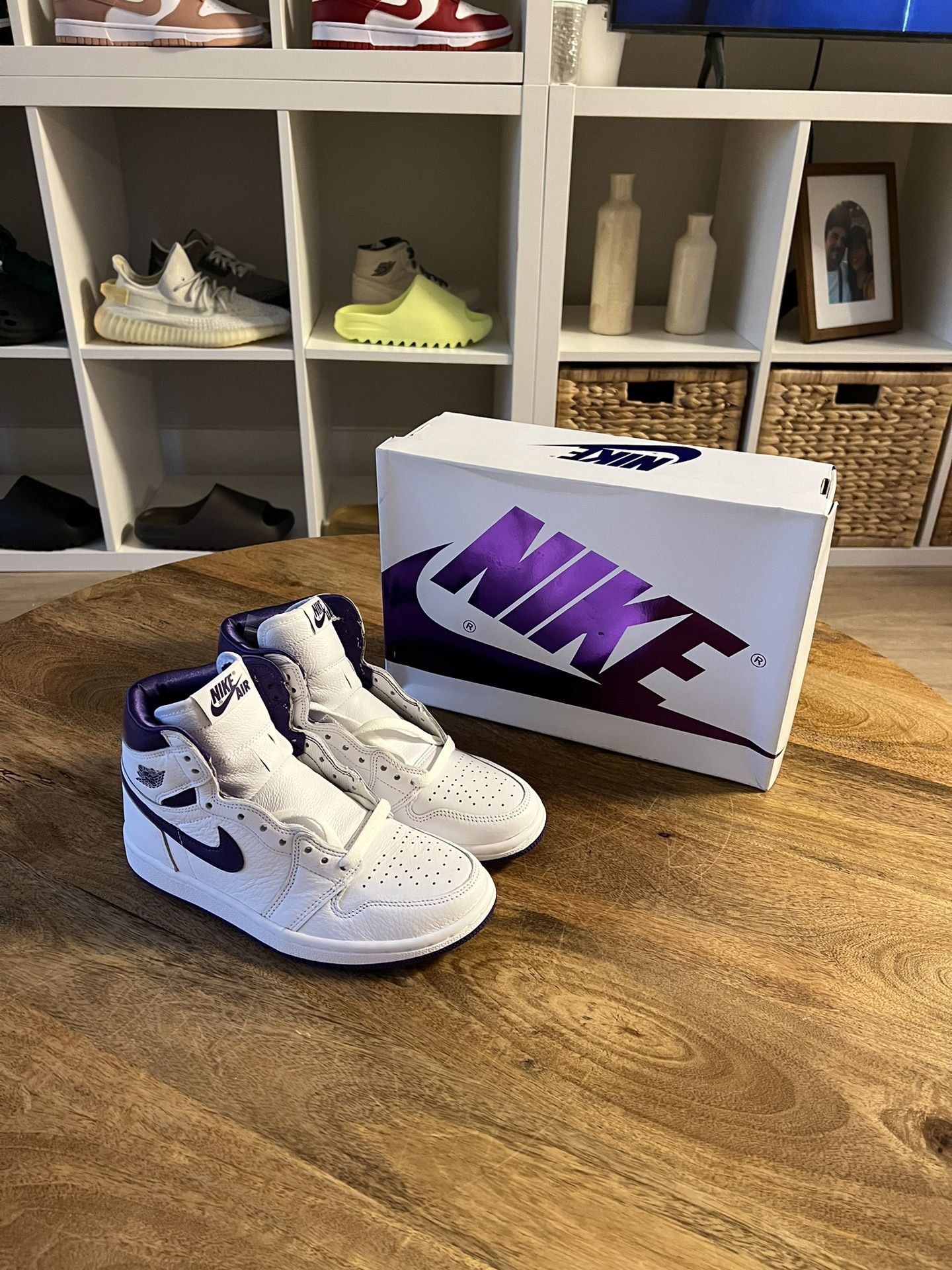 Jordan 1 Court Purple Size 4 Deadstock