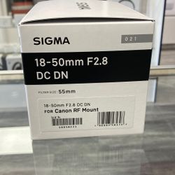 Sigma 18-50mm F2.8 For Canon RF