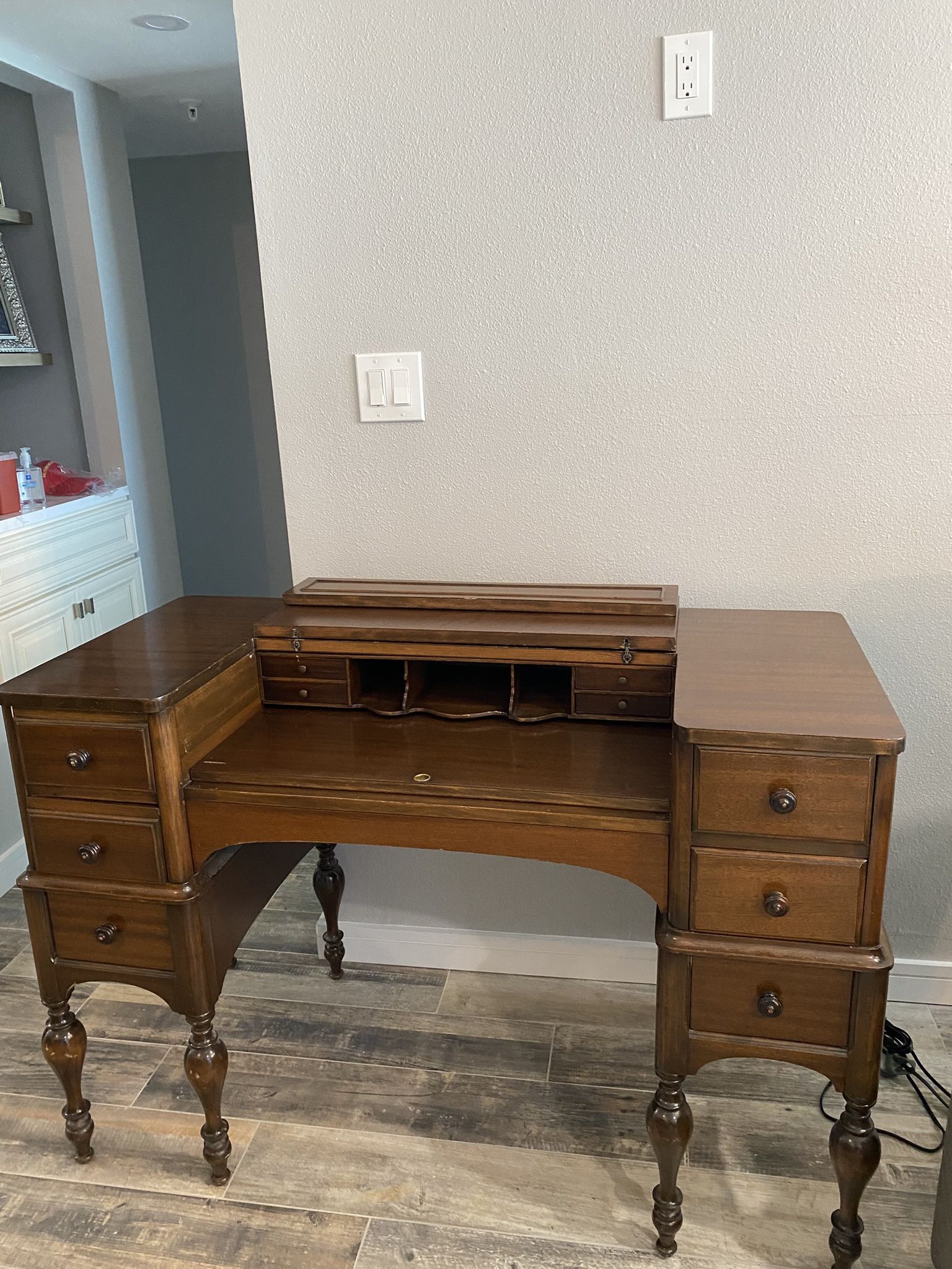 Antique Cron Kills (CK) Mahogany Spinet 1900’s Desk