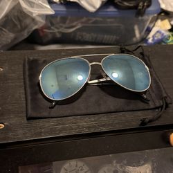 Blue Aviator Sunglasses 