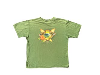 Vintage Quiksilver Men’s Olive Green Graphic T-Shirt Size Large