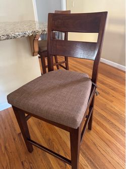Crate & Barrel Basque Solid Mango Wood Barstools (Set of 4) – $375 FIRM